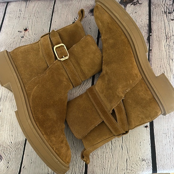 Zara Woman’s EU 39 US size 8 Genuine Suede and Faux Fur Boots - Picture 4 of 16